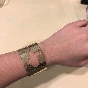 Gold Texas Cut Out Cuff Bracelet